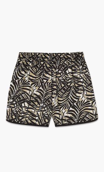 Palm Leaf Print Track Shorts