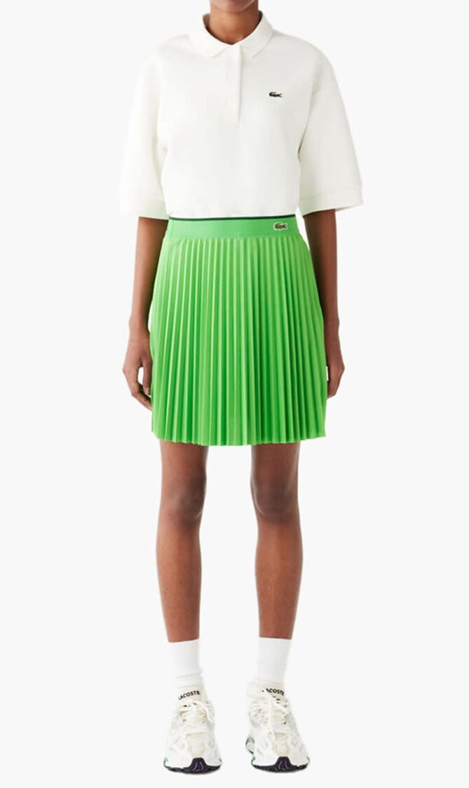 Short Pleated Elastic Waist Skirt