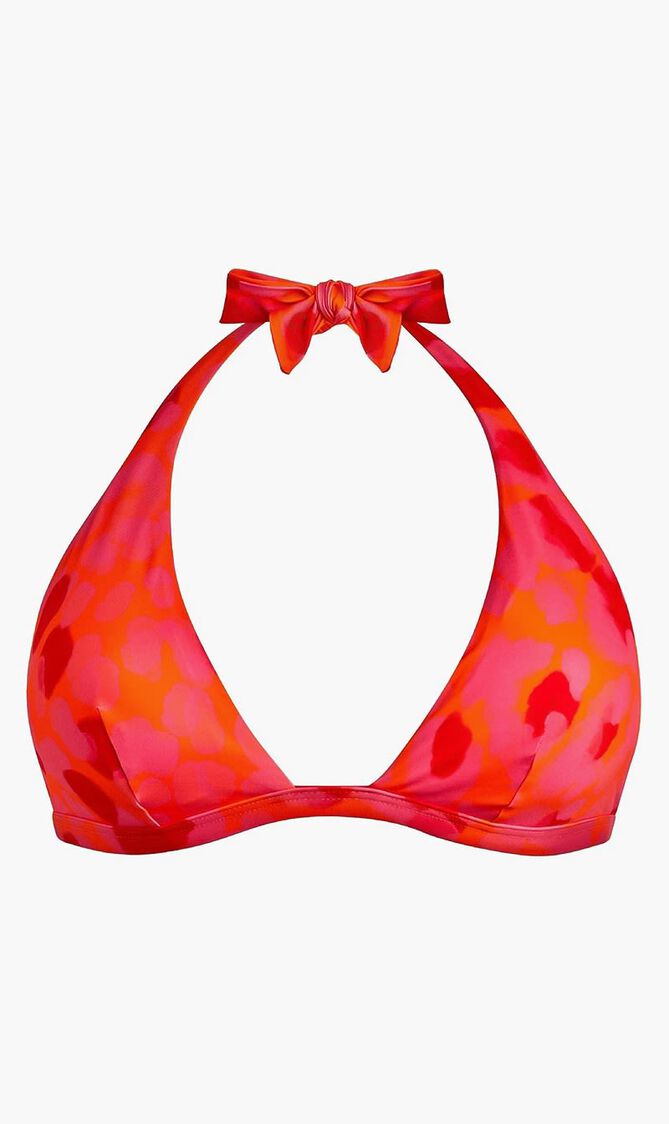 New Leopard  Halter Bikini Top