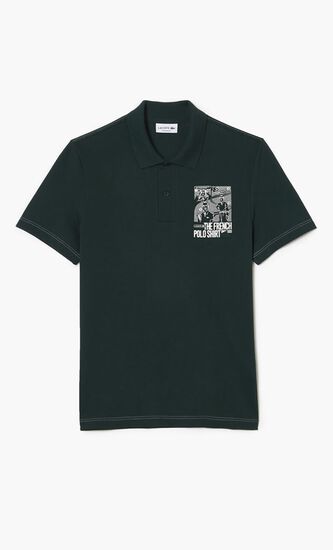 Back and Front Print Movement Polo Shirt