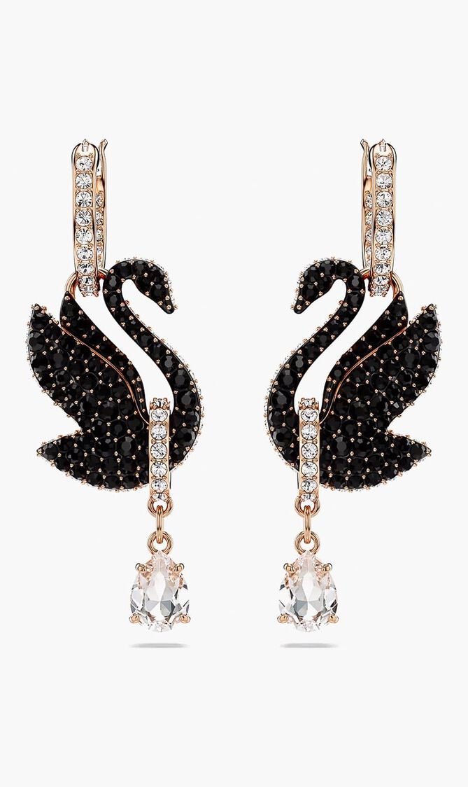 Swan Drop Earrings