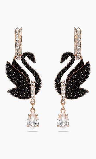 Swan Drop Earrings