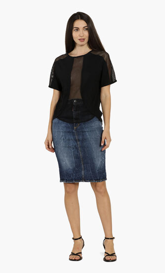 Mesh Panelled Top