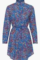 Carapaces Multicolored Cotton Voile Shirt Dress