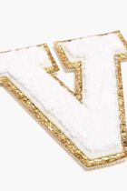 Chenille Sparkle Letter 'V' patch