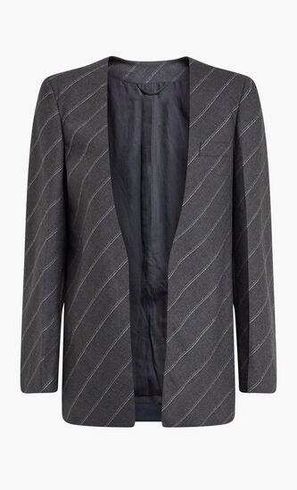 COLLARLESS SLIM JACKET