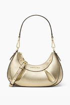 Enzo Small Metallic Leather Convertible Crossbody Bag