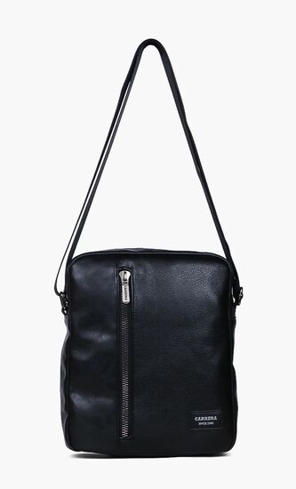 Zipper Leather Crossbody Bag