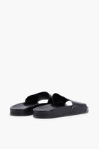 LOGO LEATHER SLIDES