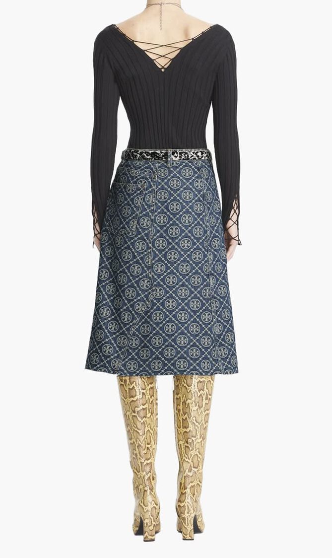 Deconstructed Denim Skirt