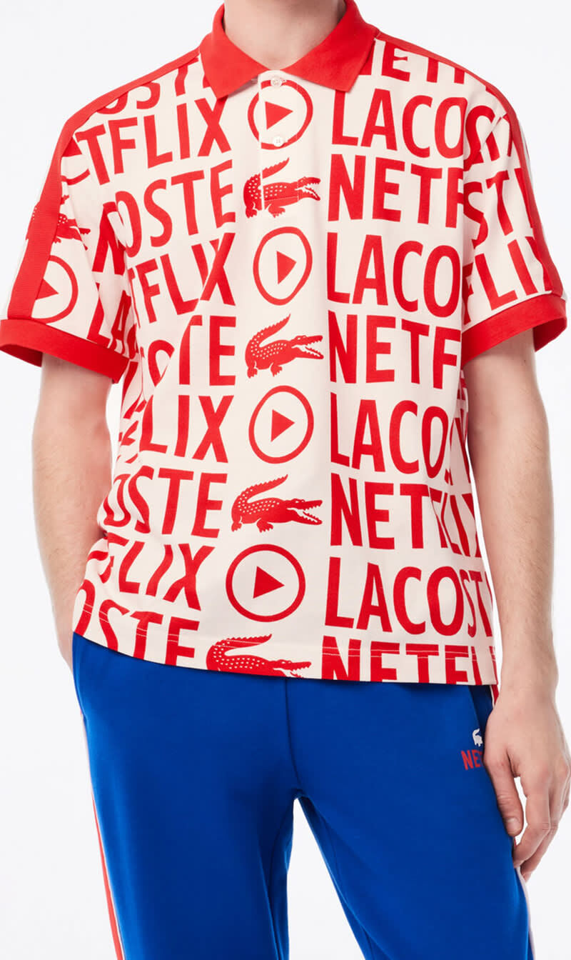 Buy LACOSTE Lacoste X Netflix Organic Cotton Print Polo Shirt for