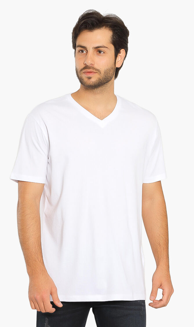 Solid V-Neck T-shirt