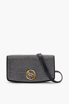 WALLET W/STRAP ALL OVER CRYSTA