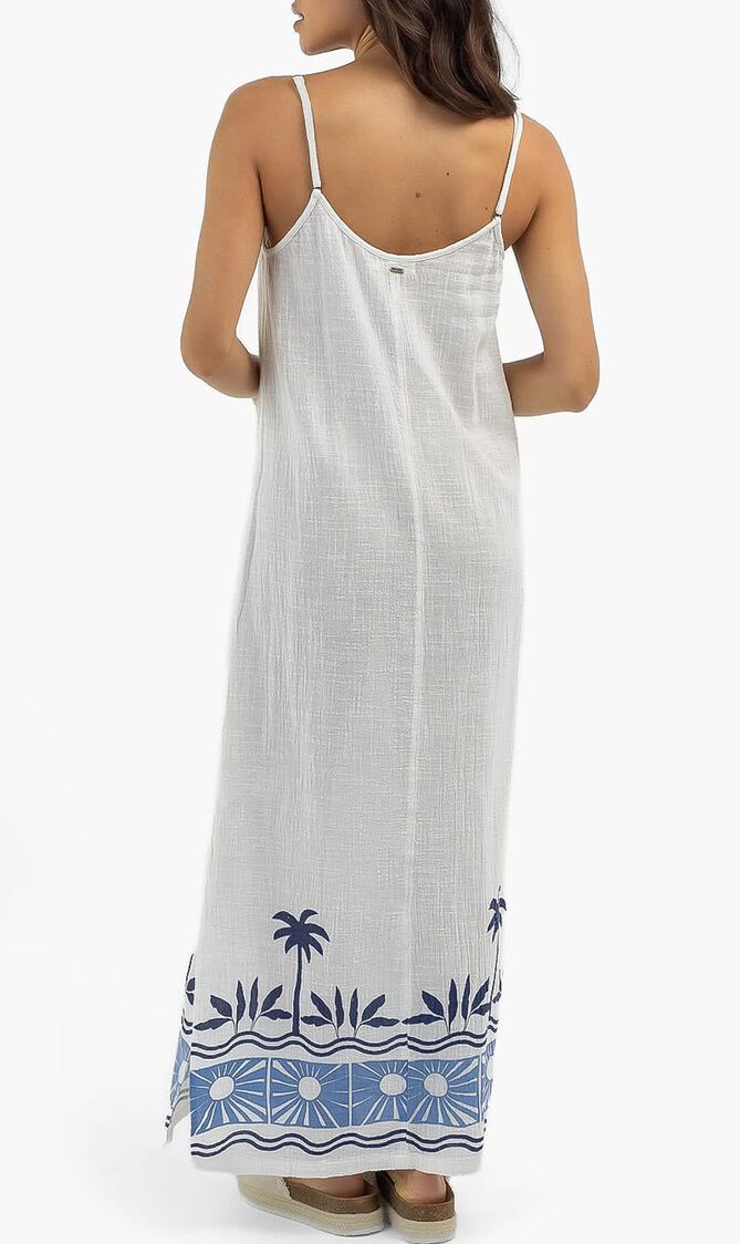 Santorini Sun Printed Maxi Dress