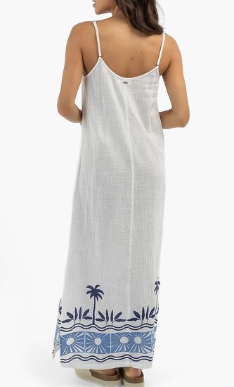 Santorini Sun Printed Maxi Dress