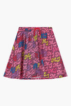 Logo Pleated Skirt