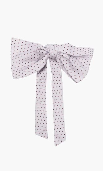 Polka Dot Print Silk Bow Tie