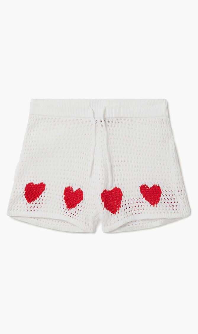 Crochet Shorts with a Heart Pattern