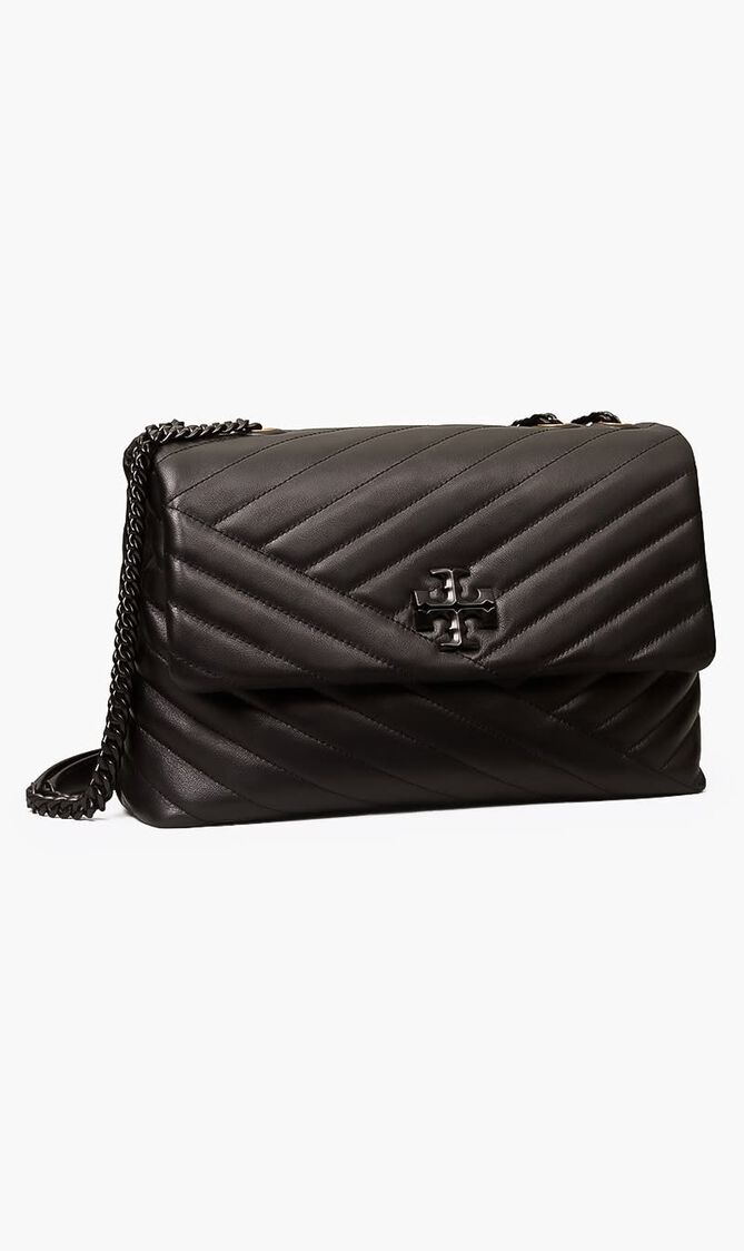 KIRA CHEVRON POWDER COATED CONVERTIBLE SHOULDER BAG