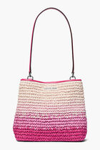 Pratt Medium Ombr&eacute; Straw Shoulder Bag