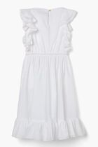 DRESS POPLIN + LOGO EST MILANO A JOUR EMBROIDERY