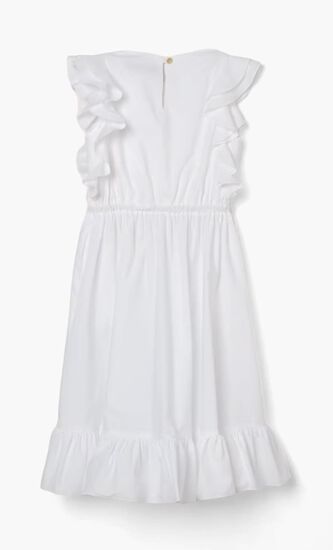 DRESS POPLIN + LOGO EST MILANO A JOUR EMBROIDERY