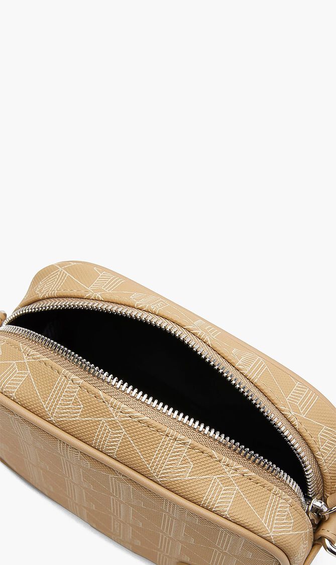 Monogram print cross body bag
