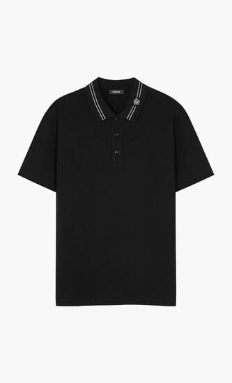 Medusa Head Embroidered Polo Shirt