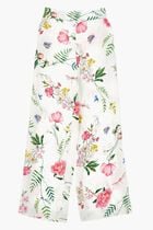 Cream Floral Print Trousers Cream Floral Print Trousers