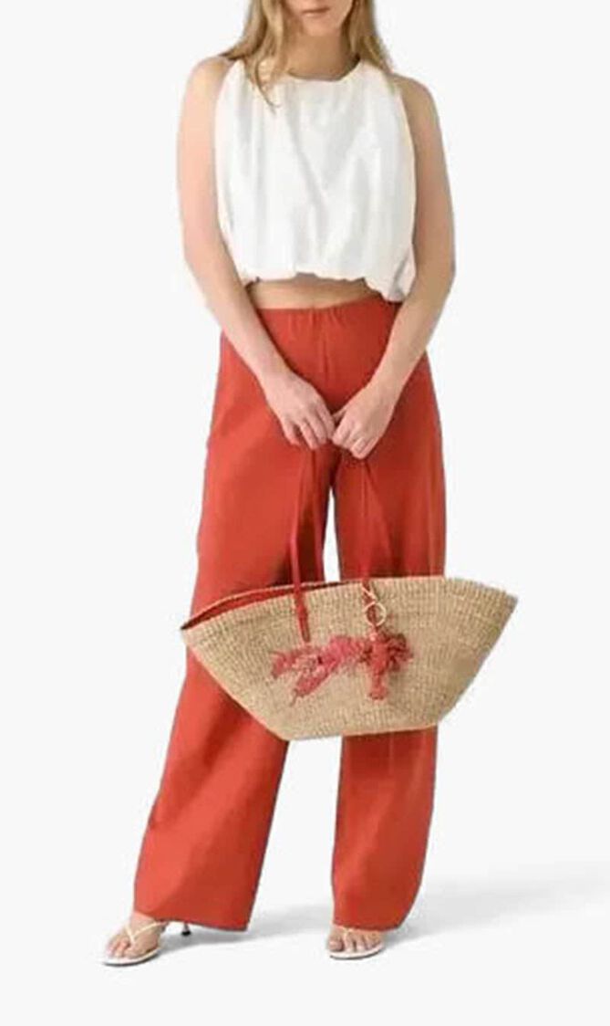 HIGH WAIST COTTON BIAS PANT