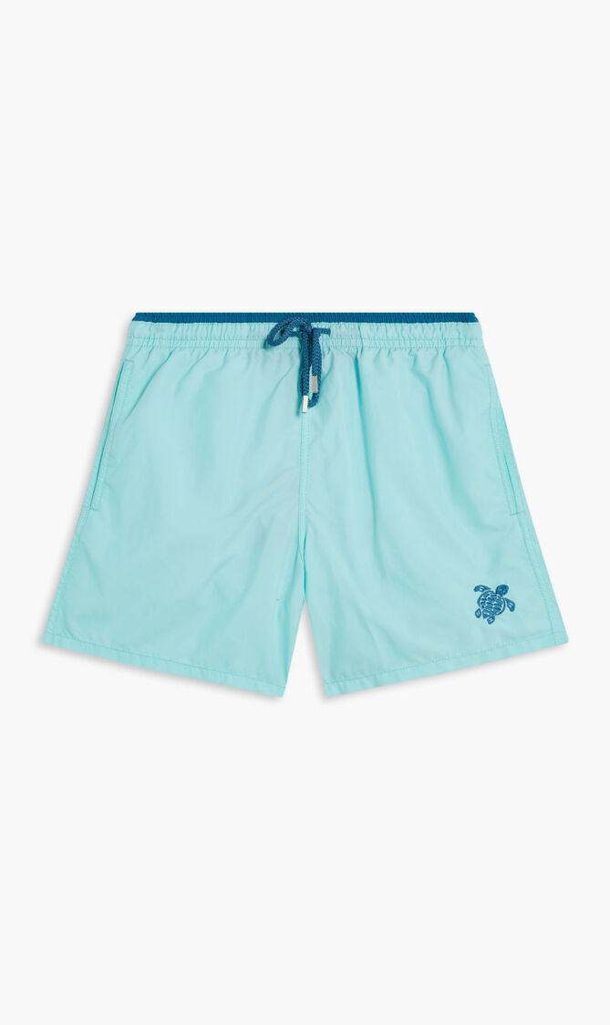 Solid Elasticated Swim Shorts