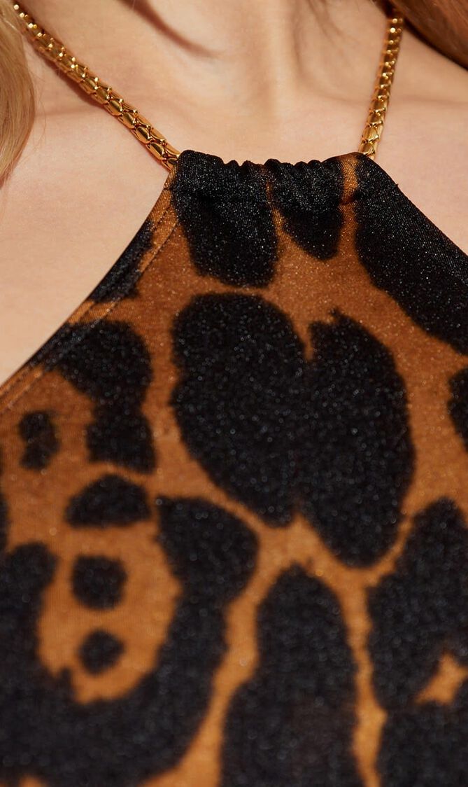 Wild Leopard Halterneck Swimsuit