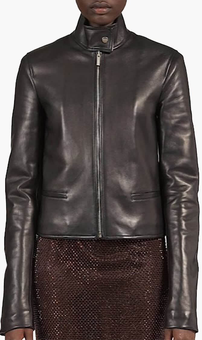 Biker Jacket with Vertical Zip Detail
