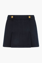 Front Pleat Mini Skirt