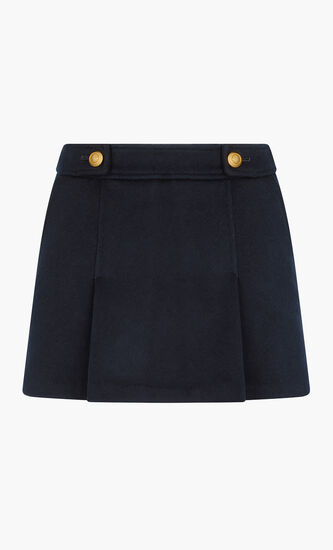 Front Pleat Mini Skirt