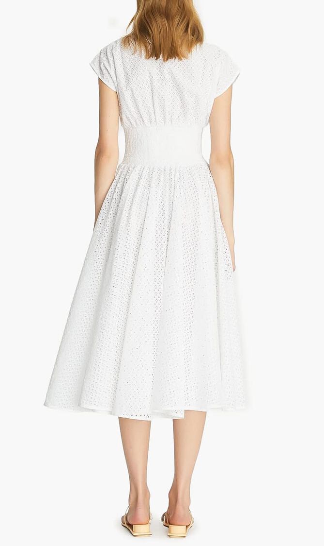 COTTON EYELET DRESS