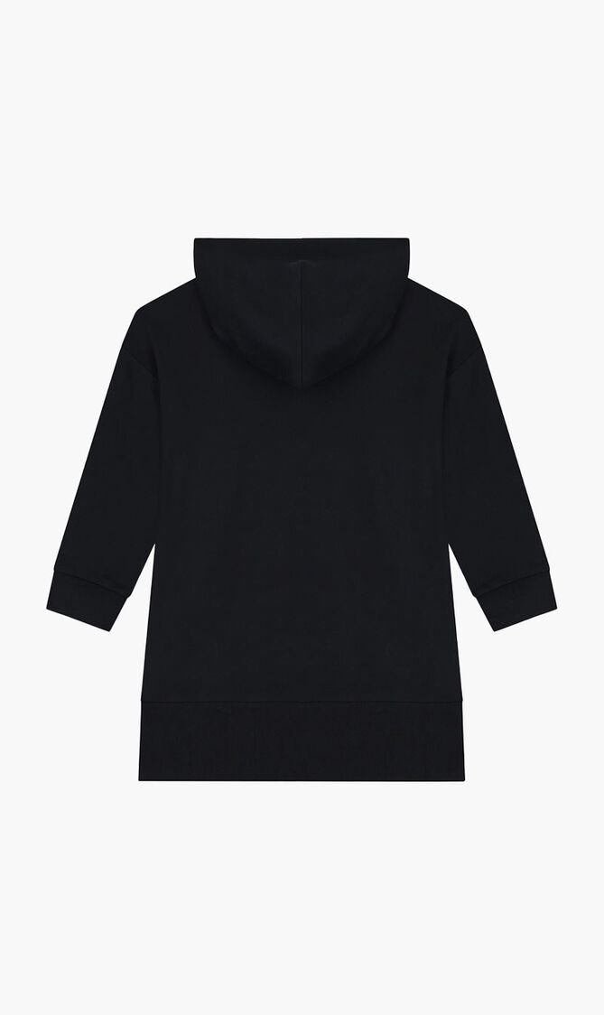 Rhinestone Logo Hooded Dress