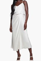 Anastasia Midi Satin Skirt