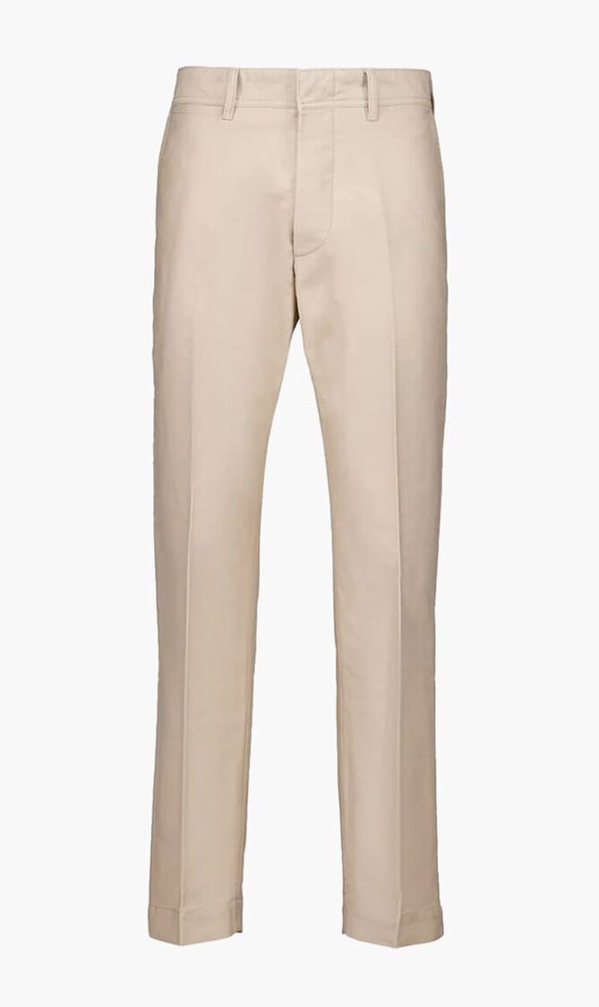 Cotton Satin Chino Trousers