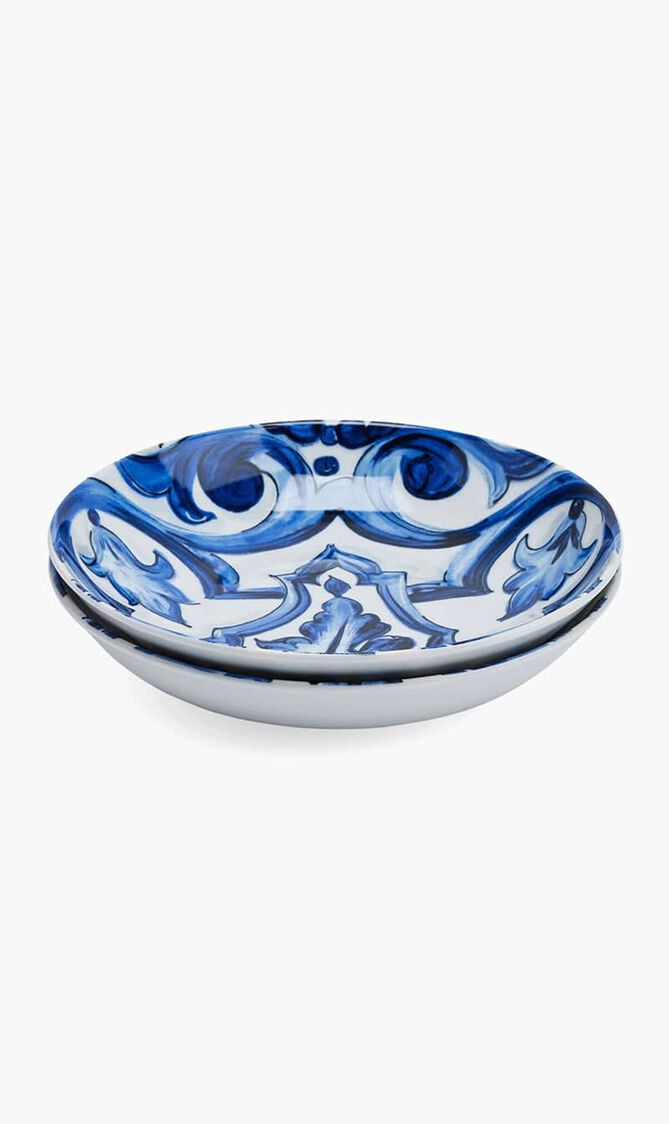 Blu Mediterraneo Soup Plate Round 20cm Set Of 2