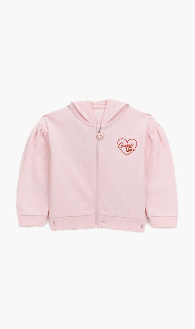 Hooded active top with zip