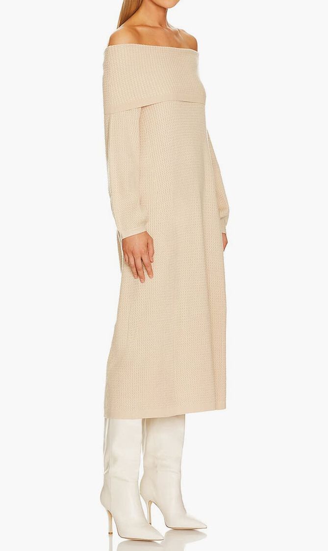 Off The Shoulder Sweater Dress