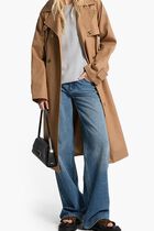 Cotton Oversized Double-Breasted Trench Coat