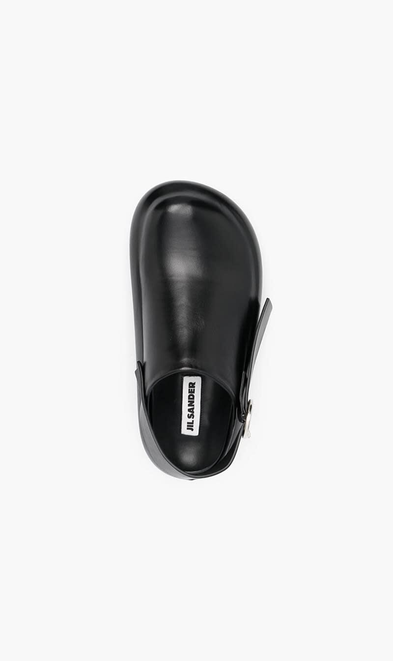 Buy JIL SANDER Slingback Flat Leather Clogs for N/A 0.0 | The Deal