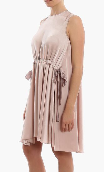 Drawstring Waist Shift Dress