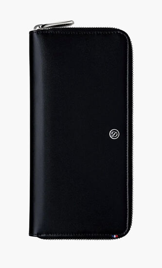 STD D LINE SLG LONG ZIPPERED WALLET LD BLACK