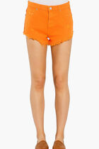 Button Fly Denim Mini Shorts