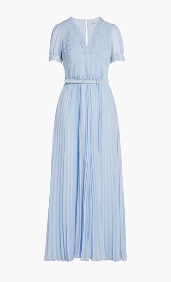 BLUE CHIFFON MAXI DRESS