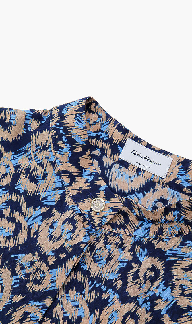 Printed Long Sleeve Dress