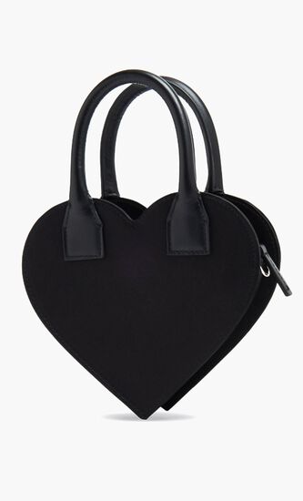 Heart Shape Bag With Crystalized Heart